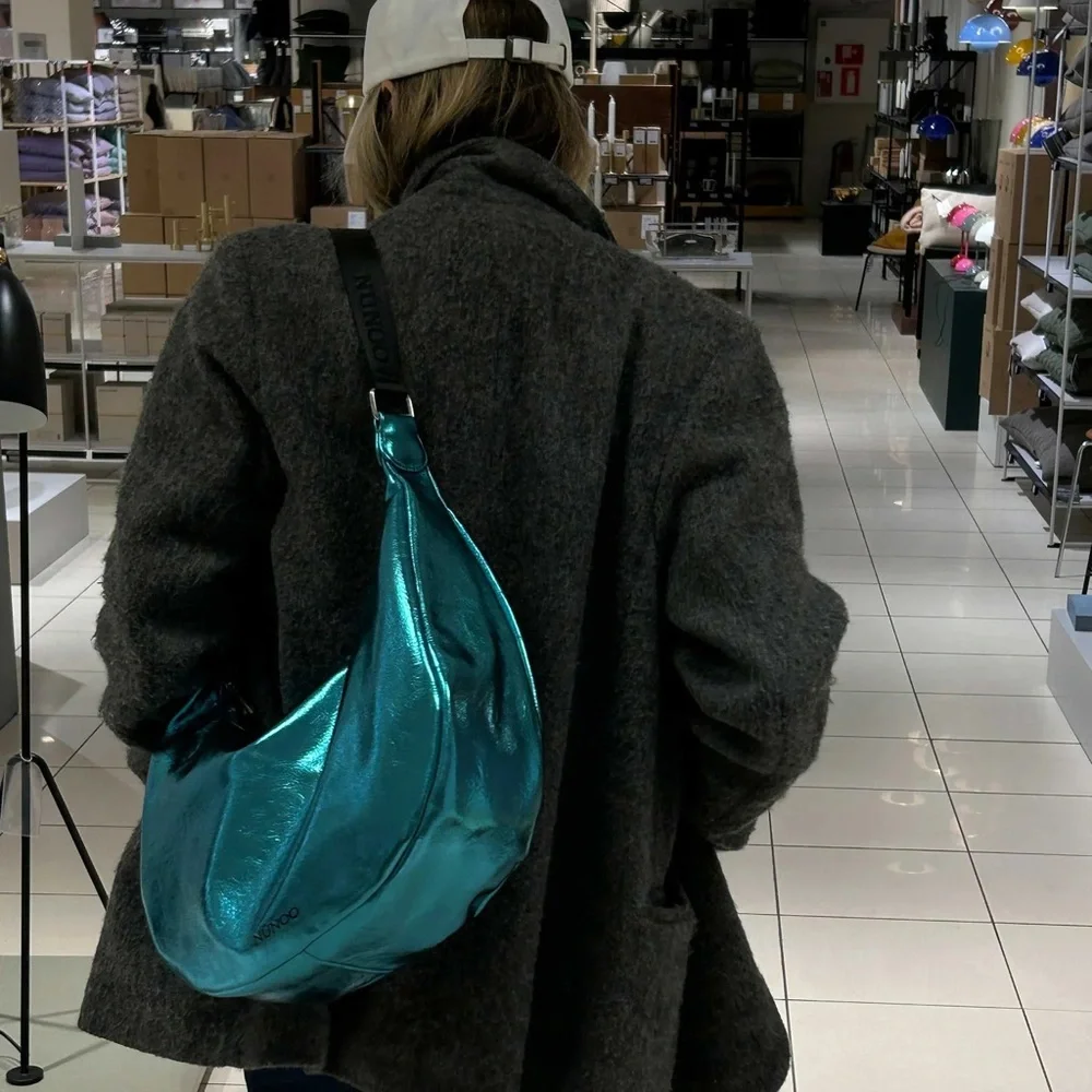 NUNOO • Stella Recycled Metallic Hobo Shoulder. Crossbody Bag